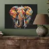 Olifant - Graffiti - Zwart - Dieren - Kleuren PET vilt klein -sfeer2