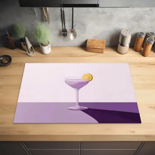 Cocktail - Paars - Minimalistisch - Citroen Inductie beschermer vinyl 3mm klein -sfeer5