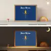 Raket - Blauw - Sterren Light Box met batterij (Wandlamp kind) middel -sfeer3_kind