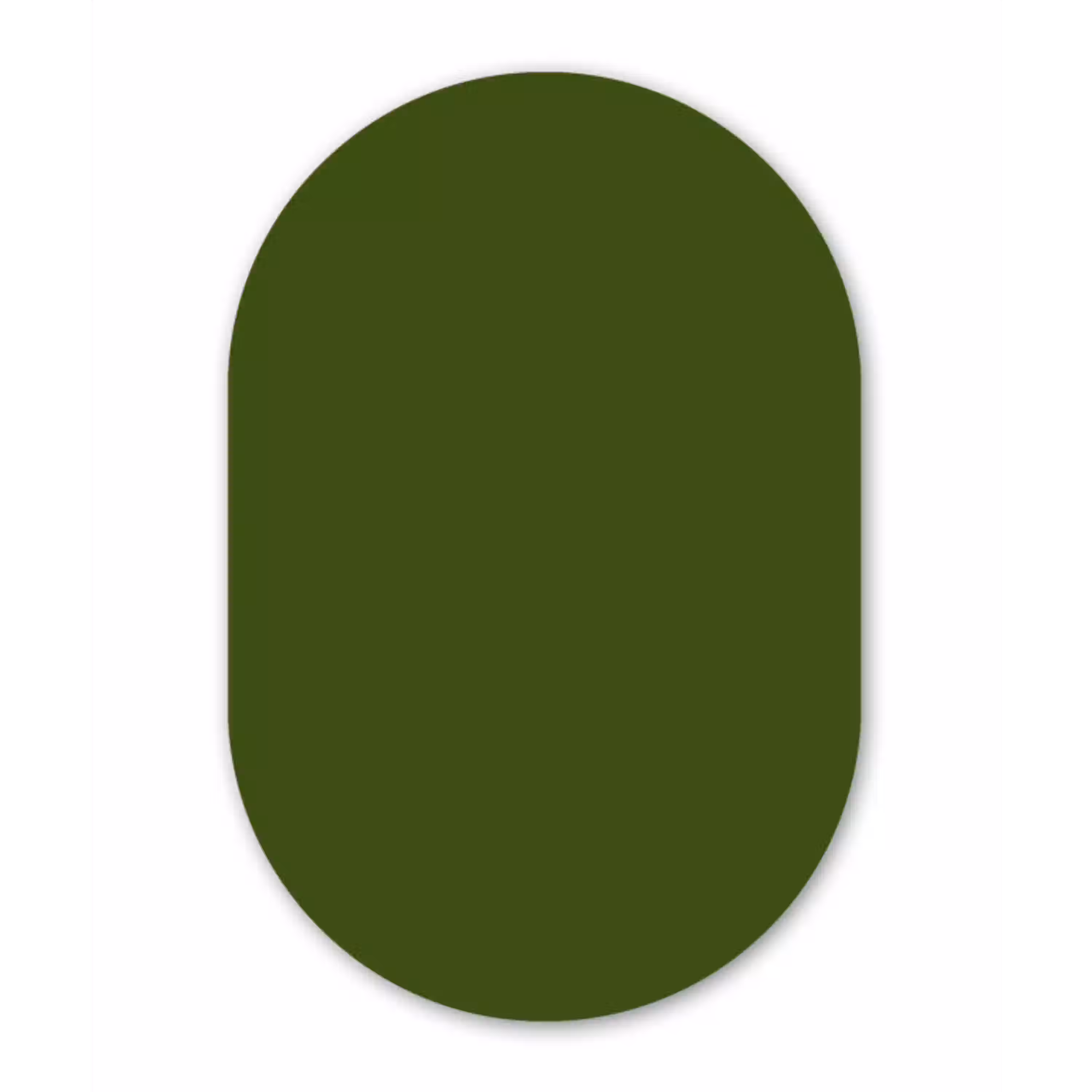 Olive - Drab - Groen Wandcirkel Ovaal Aluminium middel 839 -3d