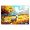 Schaap - Weide - Bloemen Placemat vinyl groot -zzsfeer1_Kitchenyeah-website