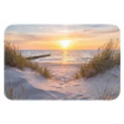 Strand - Zonsondergang - Natuur - Landschap Badmat klein -3d