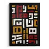 Abstract - Patroon - Rood fotolijst zwart zonder passe partout klein -3d