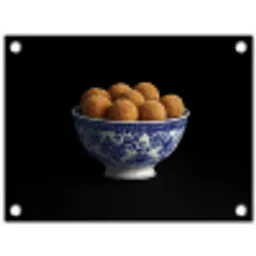 Delfts blauw - Bitterballen - Holland - Schaal tuinposter los doek klein -3d