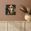 Portret - Abstract - Vormen aluminium wit klein -sfeer4