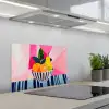 Fruit - Abstracte achtergrond - Roze keuken achterwand spatscherm klein -3d_schuin