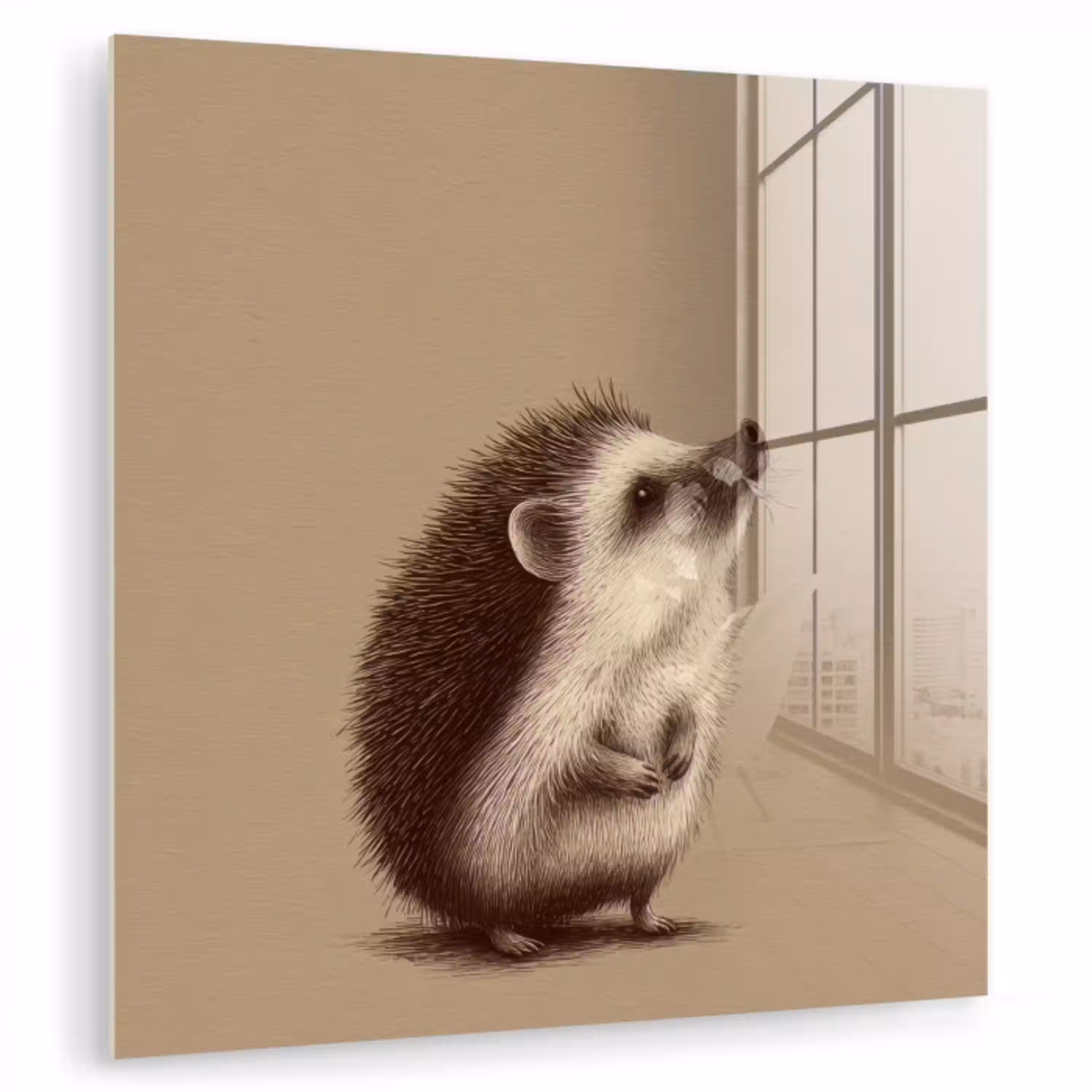Egel - Snuitje - Bruin - Stekels plexiglas 5mm klein -zzzproduct_nieuw