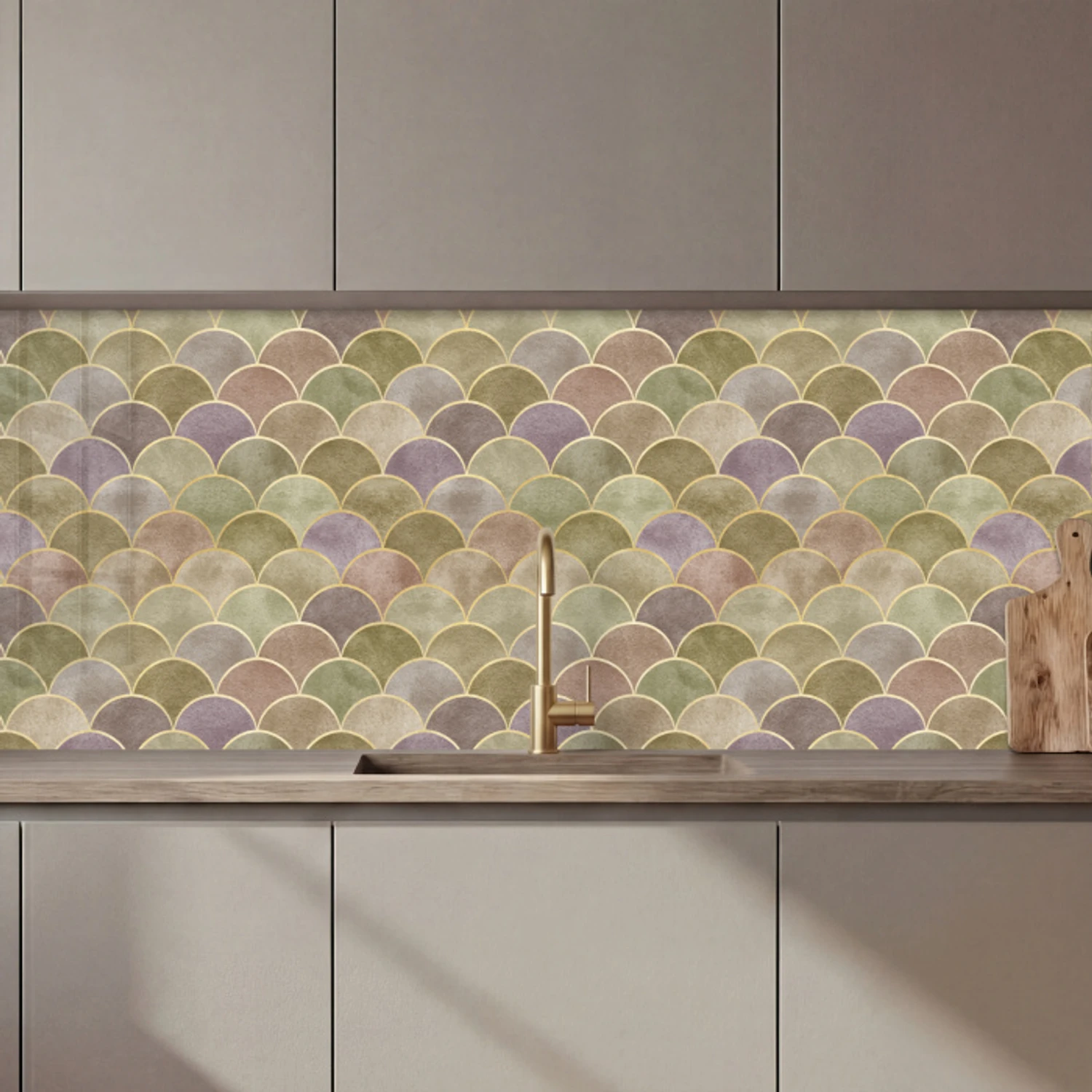 Zacht - Goud - Kleurrijk keuken achterwand 2 middel 871 zz_3dshopping