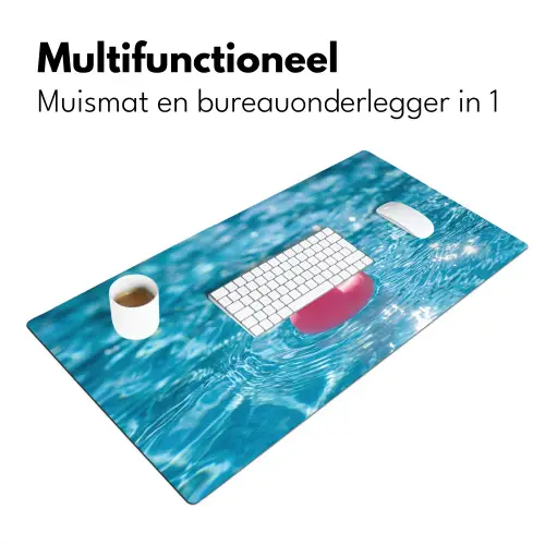 Badeend - Dobberend - Roze Muismat XXL klein -sfeer4