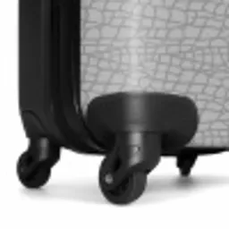 Grijze reptielenhuidstructuur NBS - Handbagage koffer - Volwassenen Unisex middel -wiel