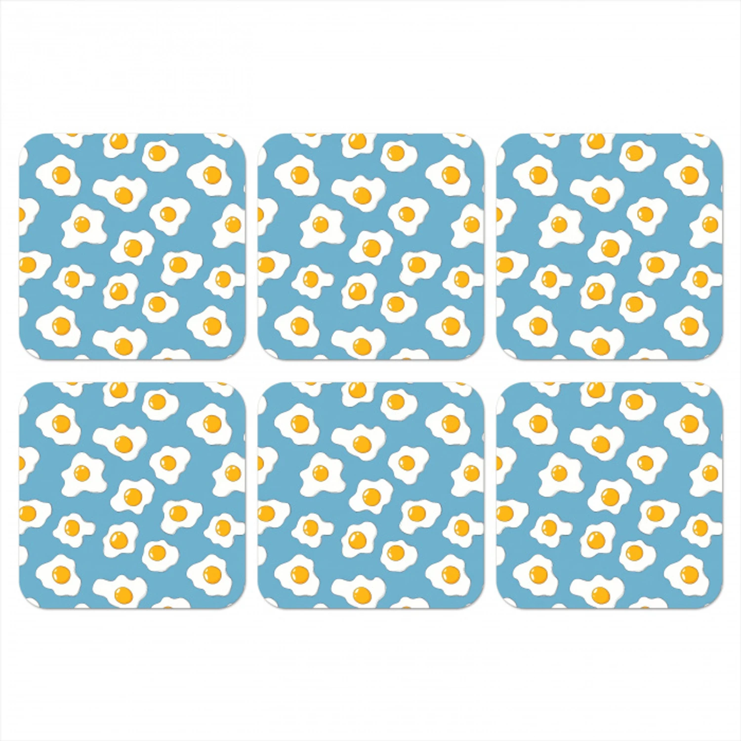Eieren - Dooiers - Blauw onderzetter kurk middel 366 -3d