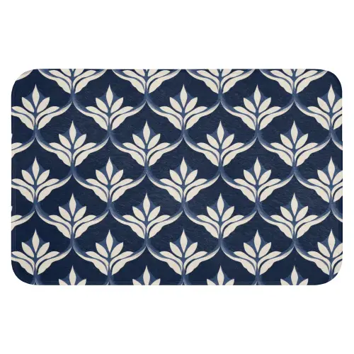 Modern - Ontwerp - Blauw Badmat klein 997 -3d