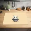 Panda - Beige - Minimalistisch Inductie beschermer vinyl 3mm klein -sfeer5