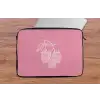 Frambozen - Steel - Getekend - Roze laptophoes neopreen klein -tafel