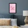 Tekst - Roze - Love - Hart fotolijst zwart zonder passe partout klein -sfeer3