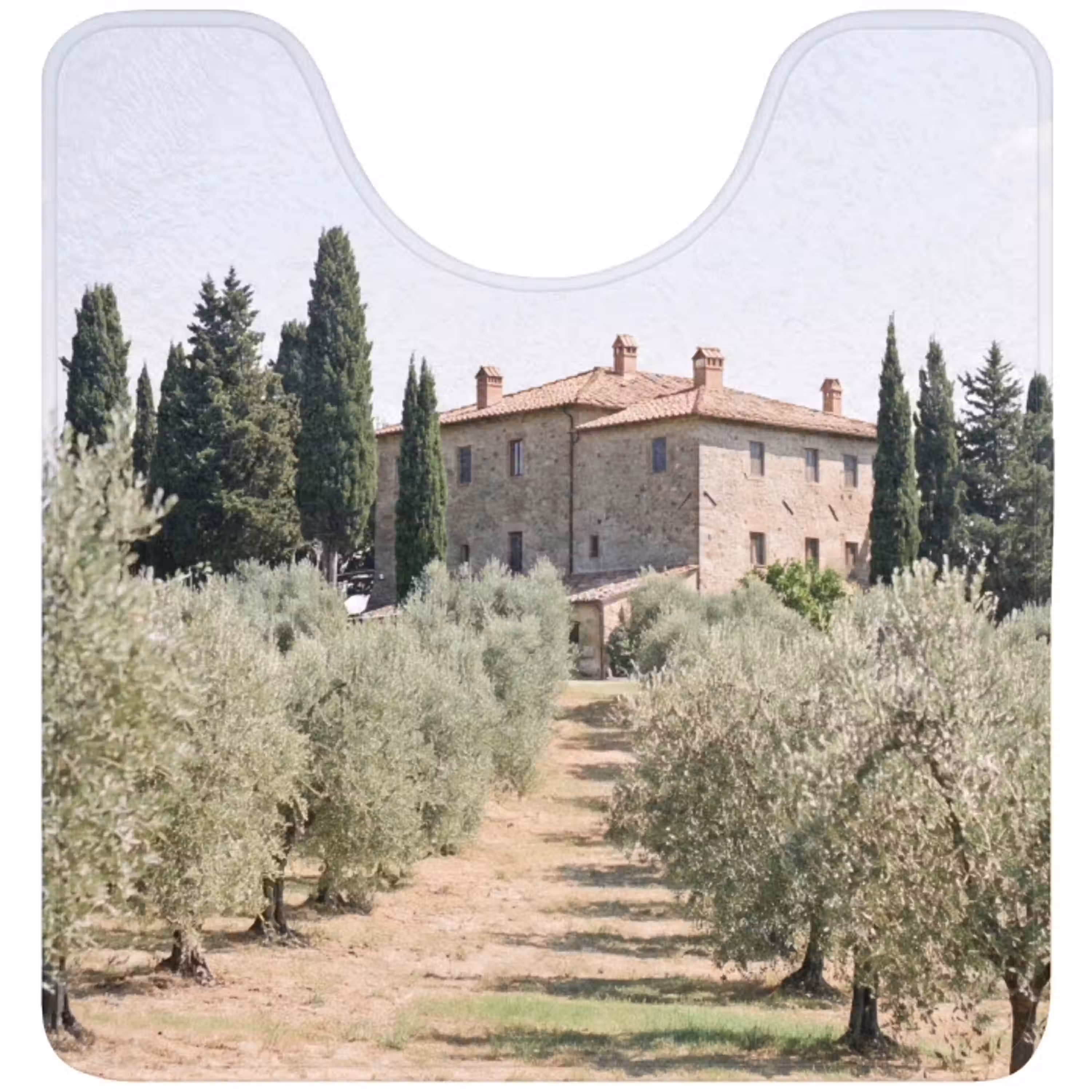 Landhuis - olijfboom - gaard WCmat U-uitsnede middel -3d