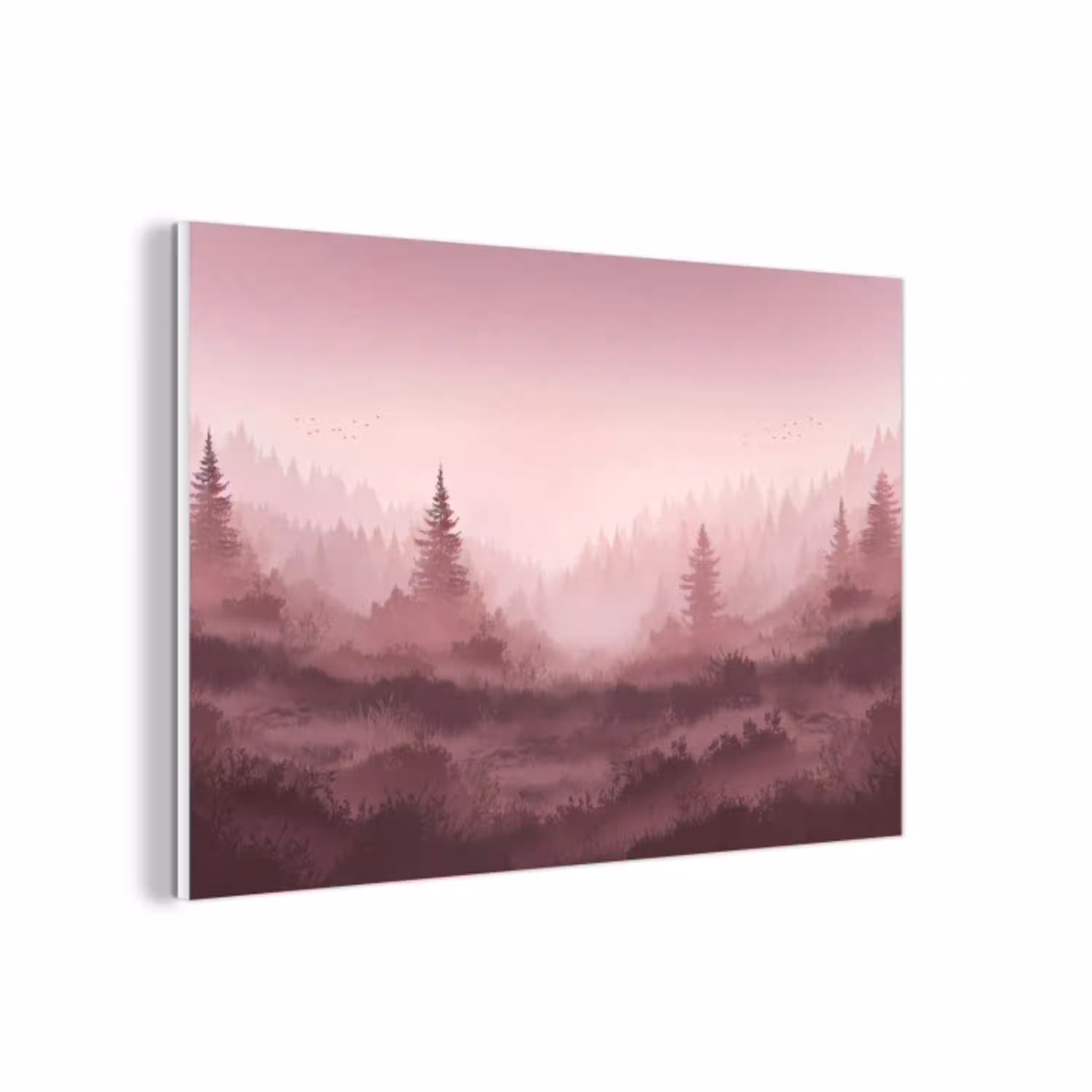 Landschap - Mistig - Roze forex 5mm xxl -3d