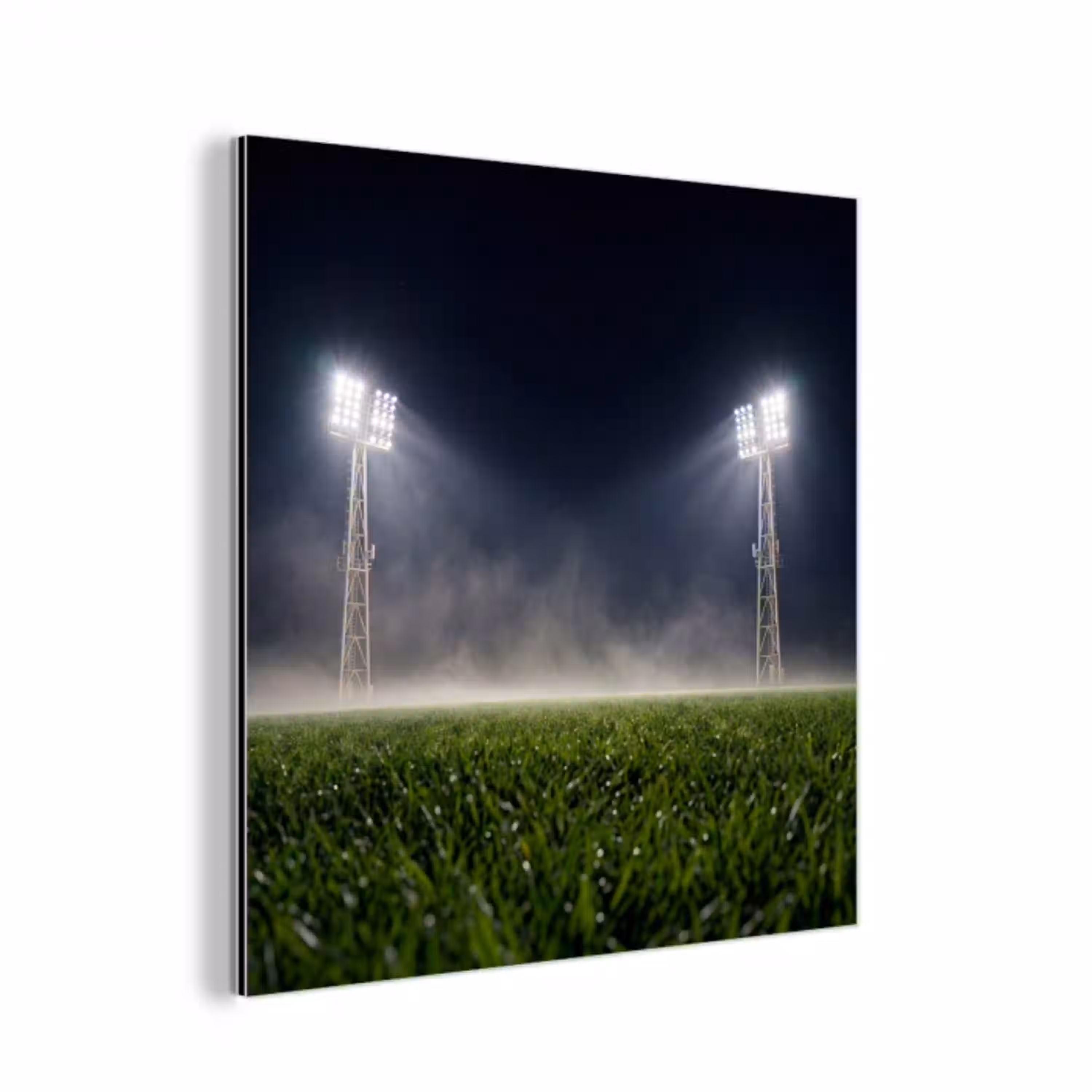 Stadion - Lichtmast - Sport - Nacht aluminium wit klein -3d