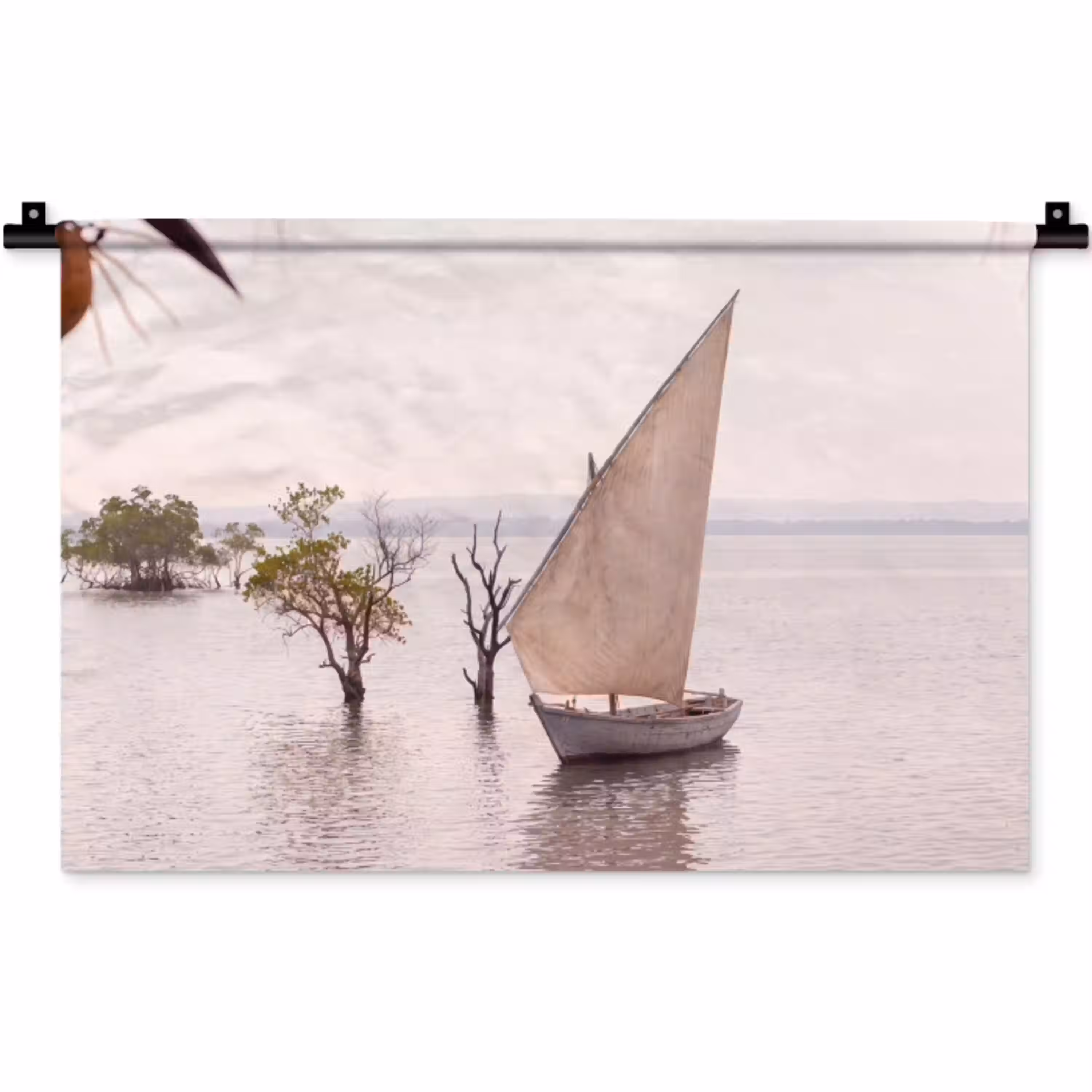Boot - Zeil - Water - Tropisch - Natuur Wandkleed katoen klein -zz3d