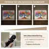 Levensboom - Natuur - Kleurrijk - Boom Light Box met batterij (Wandlamp) middel -USP_dimbaarNL