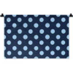 Klassiek - Dots - Blauw Wandkleed katoen klein 269 -zz3d