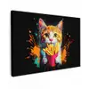 Kat - Eten - Patat - Graffiti - Abstract canvas 2cm klein -z3d
