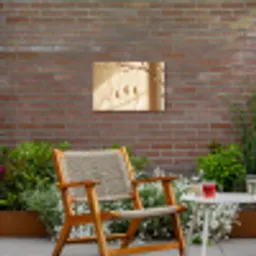 Beige - Paastak - Eieren Tuinposter op houten frame 2 cm dik klein -sfeer3