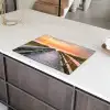 Zonsonderang - Zee - Pad - Gras - Duin - Vogels Inductie beschermer vinyl 3mm klein -sfeer8