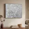 Amandelbloesem - Kunst - Van Gogh - Grijs Textielframe zwart klein -sfeer3
