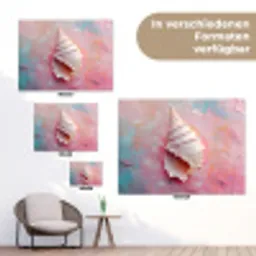 Schelp - Pastel - Pink tuinposter los doek klein -Xsfeer9_DE