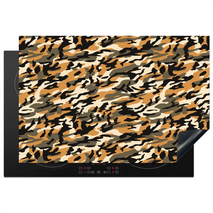 Camouflage - Aardetinten - Patroon Inductie beschermer vinyl 3mm klein 276 -3d