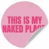 Tekst - Modern - Roze Wandcirkel behangsticker klein -3d