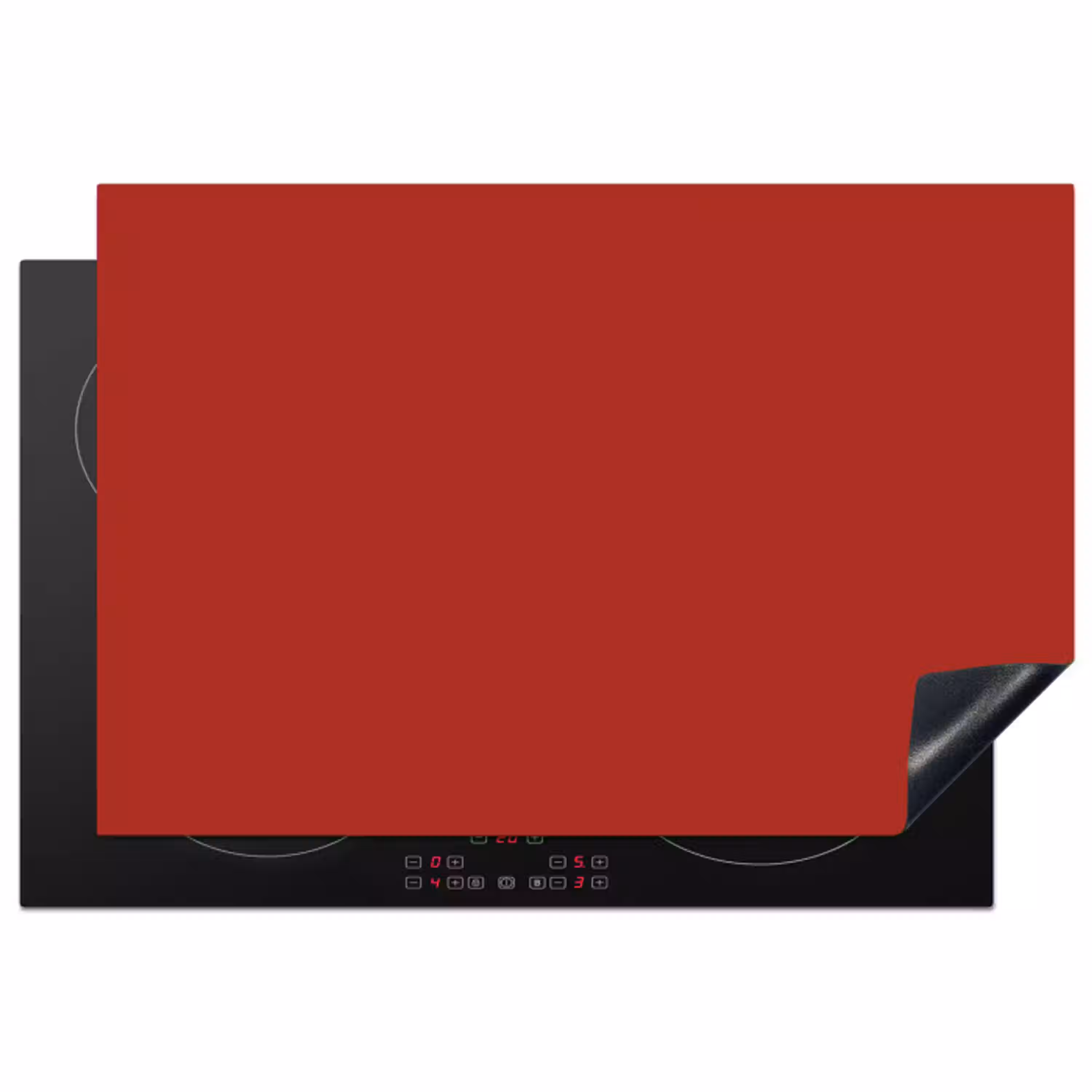 Deep - Crimson - Rood Inductie beschermer vinyl 3mm klein 276 -3d
