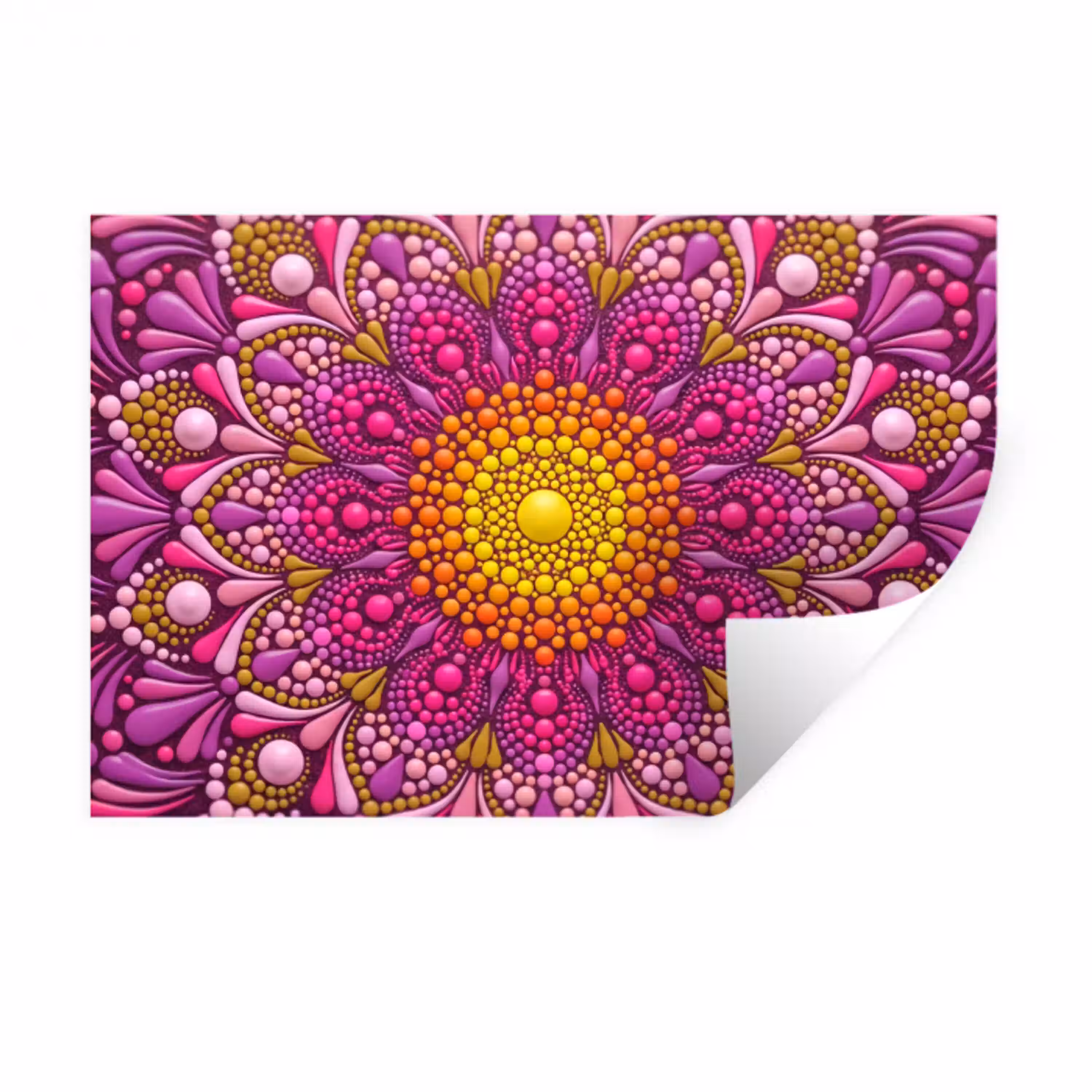 Patroon - Stippen - Abstract - Kleurrijk Muursticker klein -3d