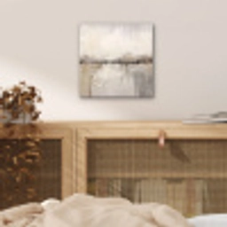 Moderne kunst - Abstract - Beige aluminium wit klein -sfeer3