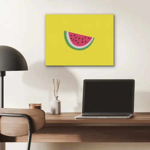 Fruit - Watermeloen - Geel PET vilt klein -sfeer5