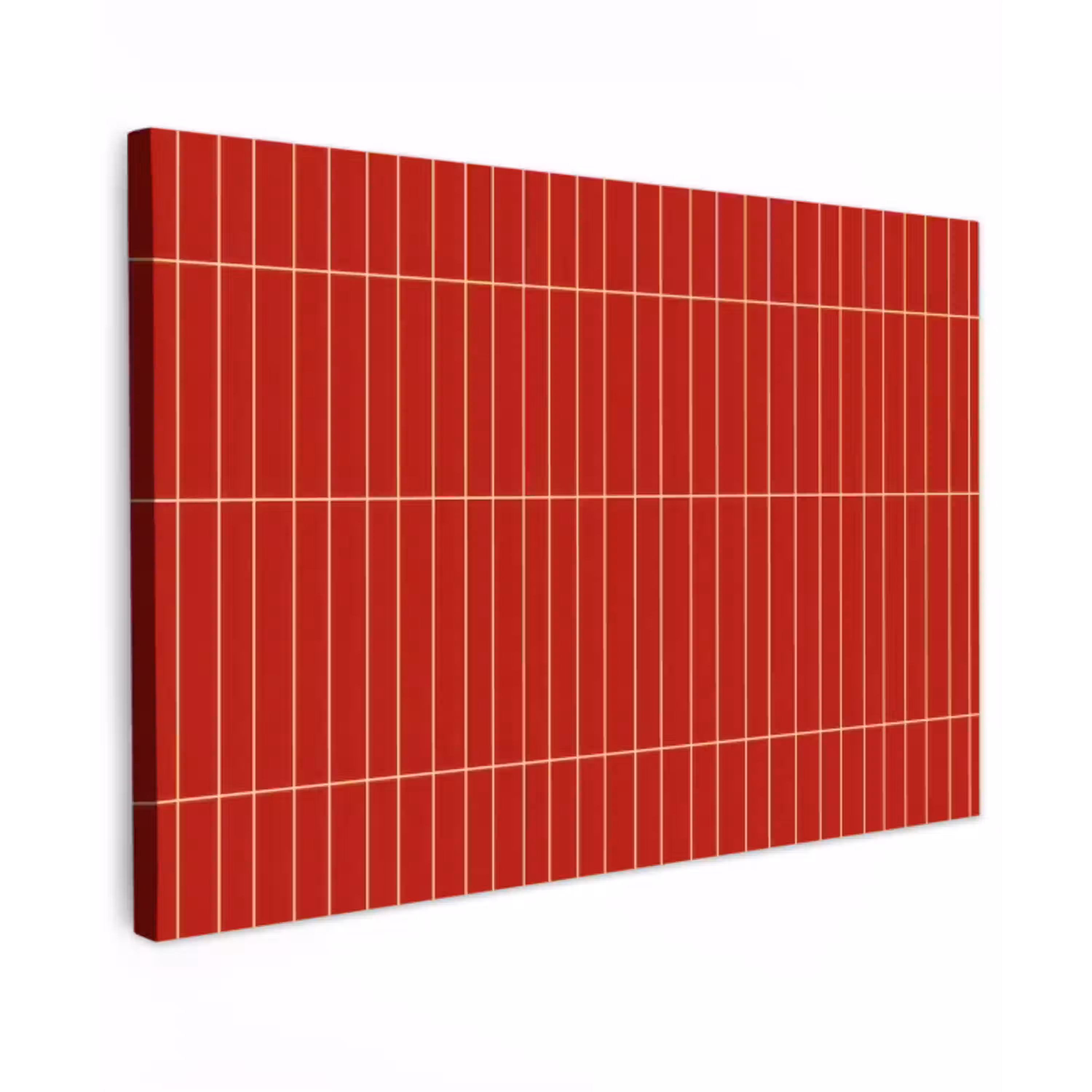 Verticaal - Wandtegel - Helderrood canvas 2cm klein 34 -z3d