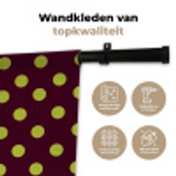 Klassiek - Stippen - Groen Wandkleed katoen klein 269 -sfeer2