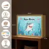Haai - Vissen - Blauw - Onderwater Light Box met batterij (Wandlamp kind) middel -USP_websiteoverzichtNL