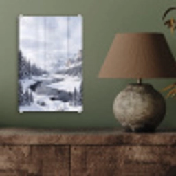Sneeuwlandschap - Bergen - Rivier - Winter plexiglas 5mm klein -sfeer3