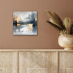 Kunst - Grijs - Goud - Abstract aluminium wit klein -sfeer4
