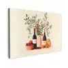 Wijnflessen - Takken - Sinaasappels canvas 2cm klein -z3d