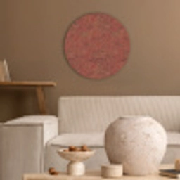Oosters - Bloemen - Terracotta Akoestische PET Vilt - Rond klein 838 -sfeer1