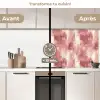 Penseelstrepen - Verweerd - Roze keuken achterwand 2 middel 871 -voor-na2_FR