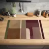 Vlakken - Abstract - Bordeaux - Lijnen Inductie beschermer vinyl 3mm klein -sfeer5