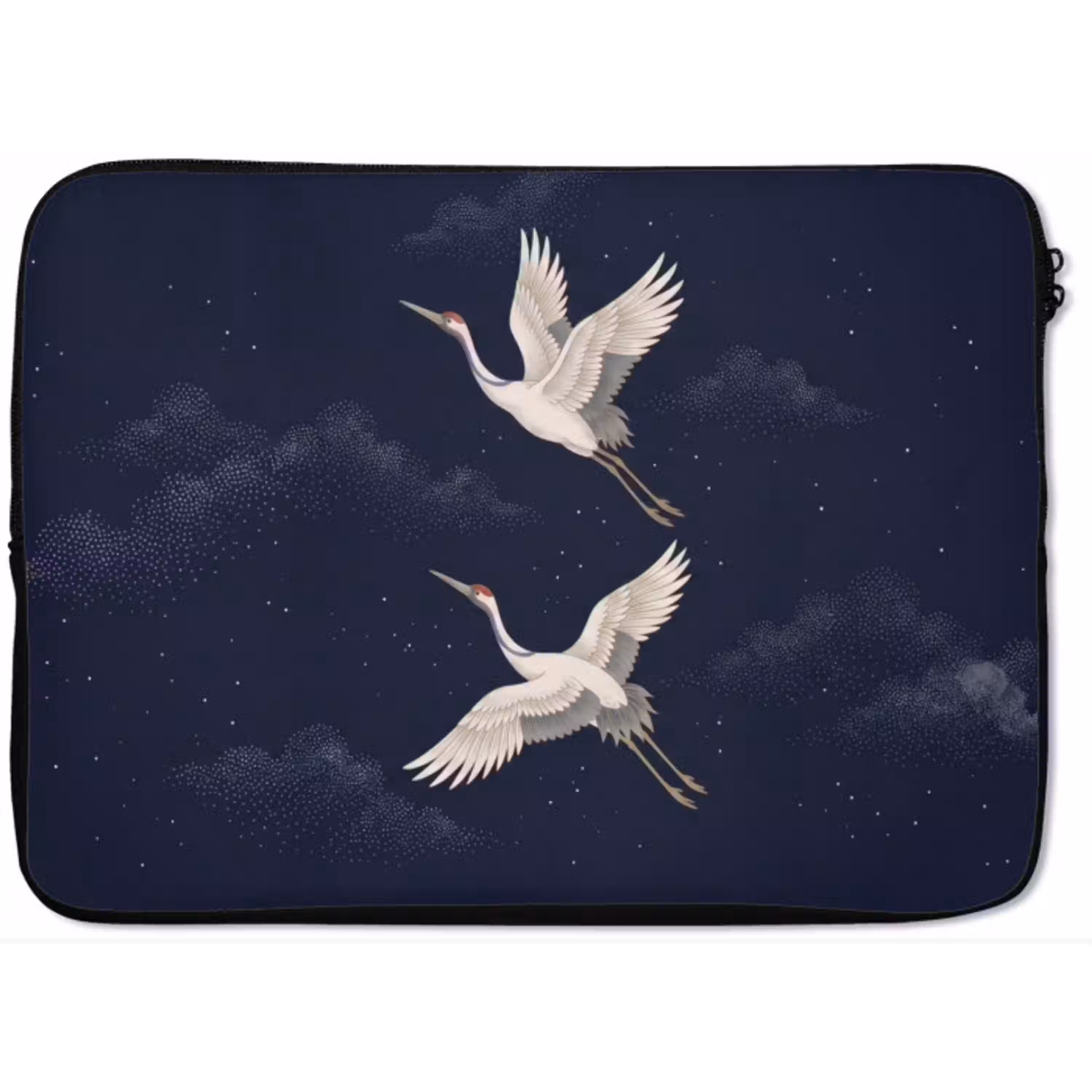 Kraanvogels - Nachthemel - Blauw laptophoes neopreen klein -zkaufland3dotto