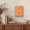 Patroon - Retro - Oranje Light Box met kabel (Tafellamp) klein 925 -sfeer2