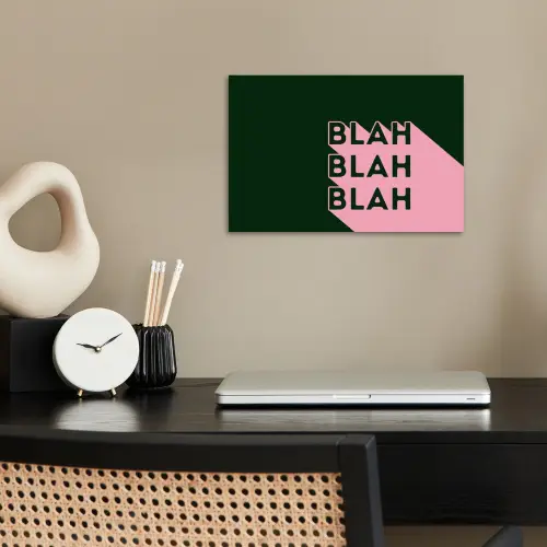 Donkergroen - Tekst - Schaduw - Grafisch poster papier klein -sfeer1