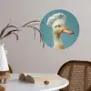 Eend - Koksmuts - Cute - Vogel Wandcirkel behangsticker klein -sfeer3