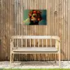Vrouw - Granaatappel - Herfst - Zonnebril Tuinposter op houten frame 2 cm dik klein -sfeer4